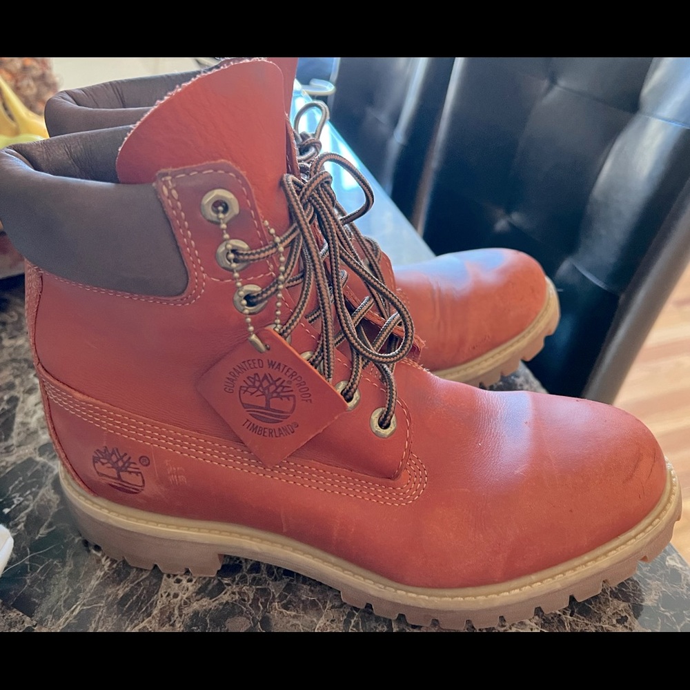 Burgundy Timberland special edition